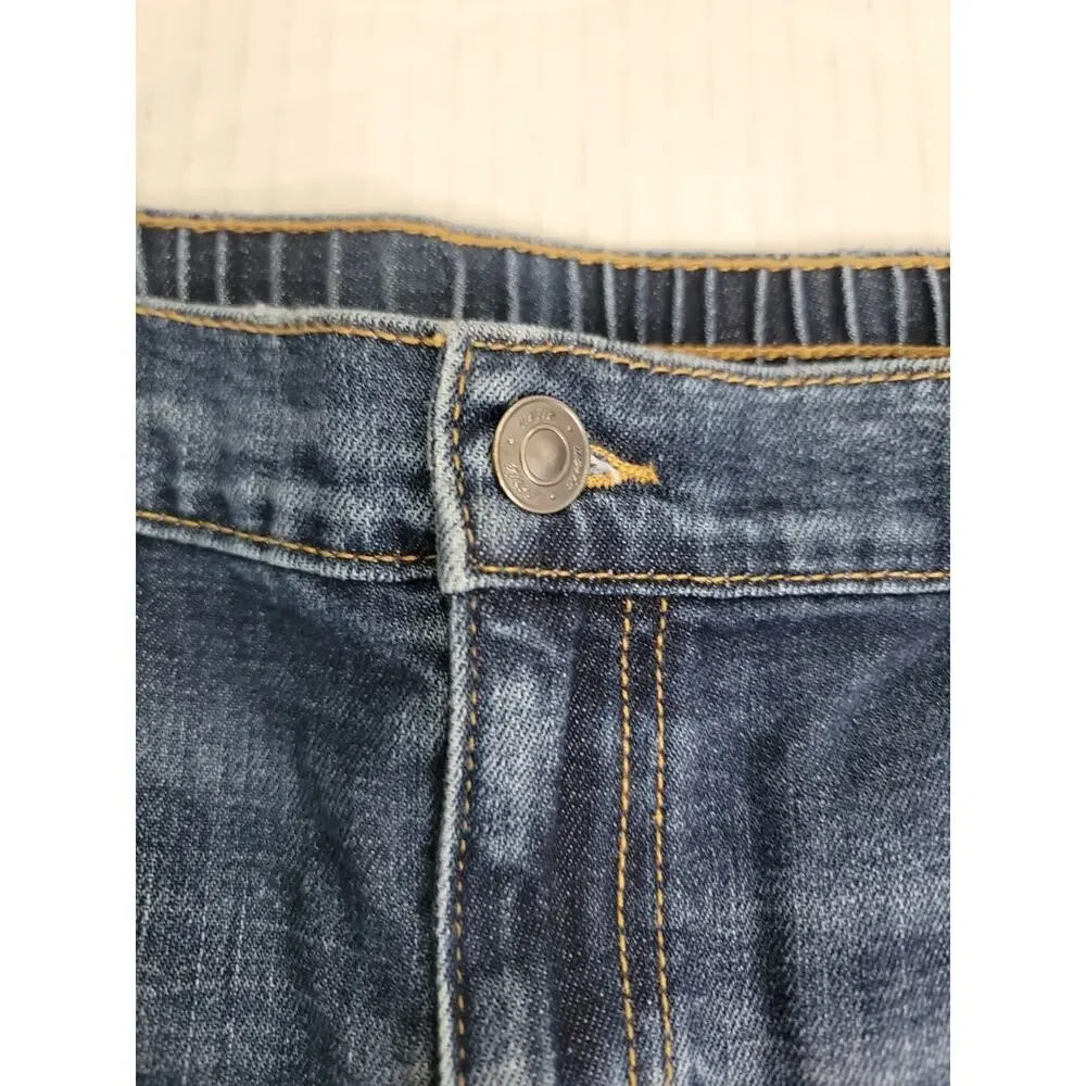 Aerie Jean Shorts Womens Sz 2XL Cutoff Distressed Elastic Waist Festival Boho